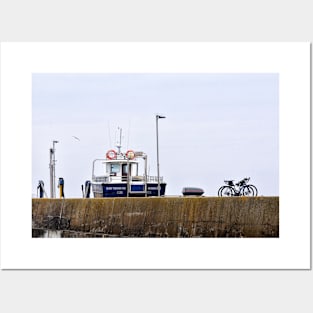 Glad Tidings VII - the harbour wall at Seahouses, Northumberland, UK Posters and Art